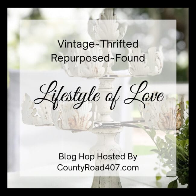 The Lifestyle of Love graphic with a faint vintage candelabra in the background