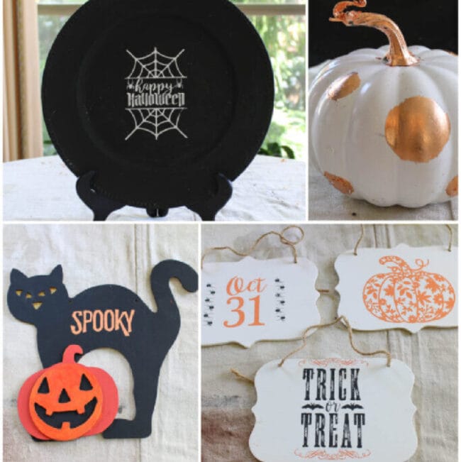 collage of halloween crafts