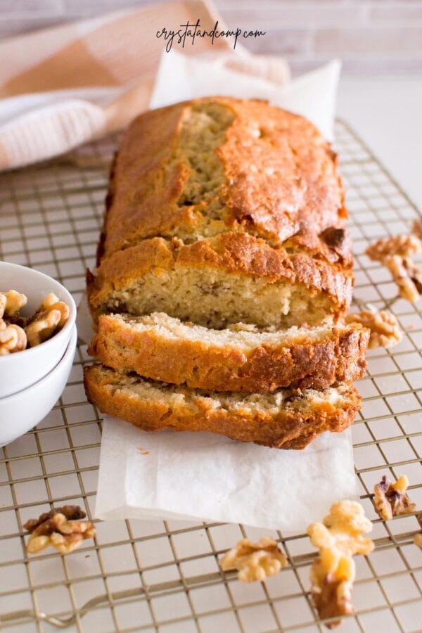 homemade bread on cooling grate